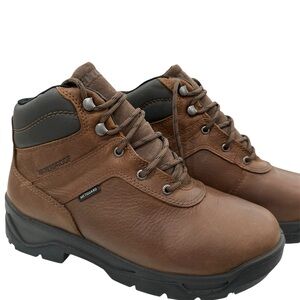 NWT HYEST Knock Waterproof Direct Attach Steel Toe 6" Boot Brown